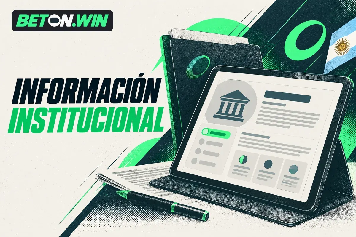 Tablet con página institucional junto a una carpeta de documentos.