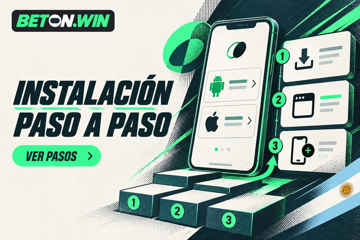 Celular con guía de instalación y pasos numerados por dispositivo