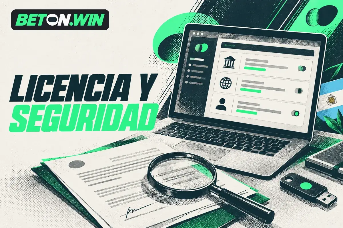 Laptop con información regulatoria, documento y llave de seguridad