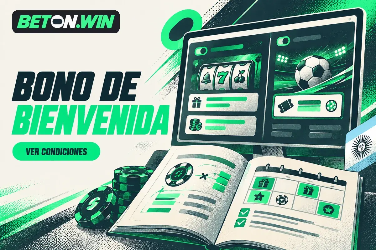 Pantalla con bonos de bienvenida y condiciones de apuesta