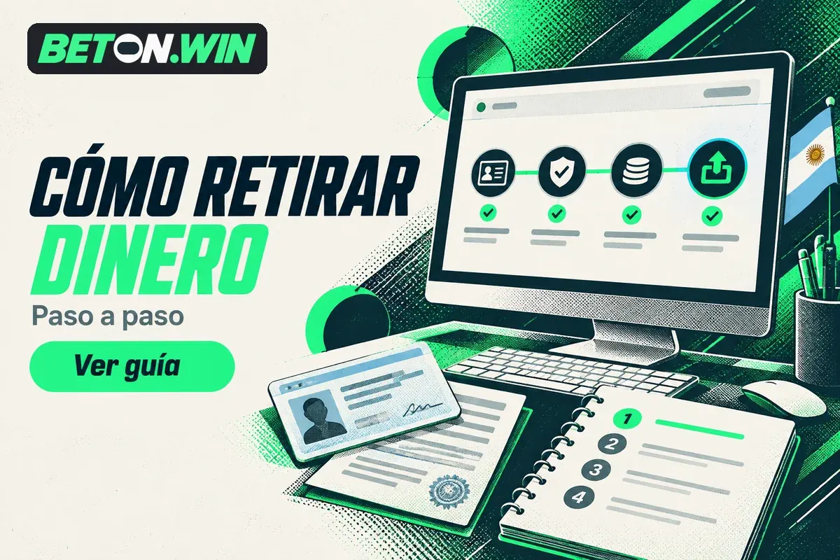Monitor con pasos para verificar datos y solicitar un retiro.